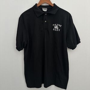 Movie Buff Theater Video‎ Store Employee Men's Polo T-Shirt Black Size Medium